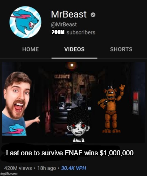 MR BEAST: TOUCH THE GROUND AND WIN 1000000000 DOLLARS; CHANDLER: meme -  Piñata Farms - The best meme generator and meme maker for video & image  memes