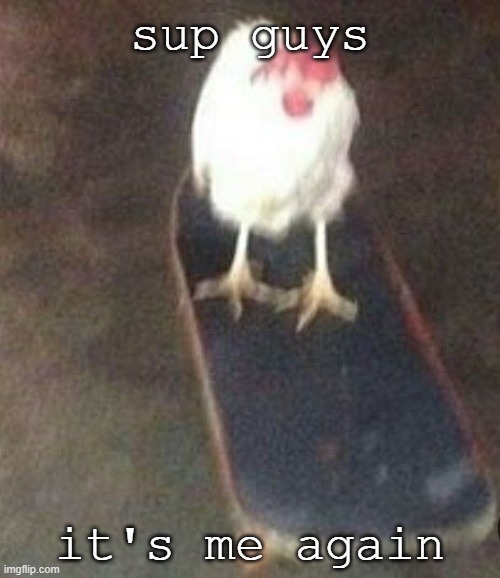 (Pretty sure no one remembers this guy but yeah) | sup guys; it's me again | image tagged in dog on skateboard | made w/ Imgflip meme maker