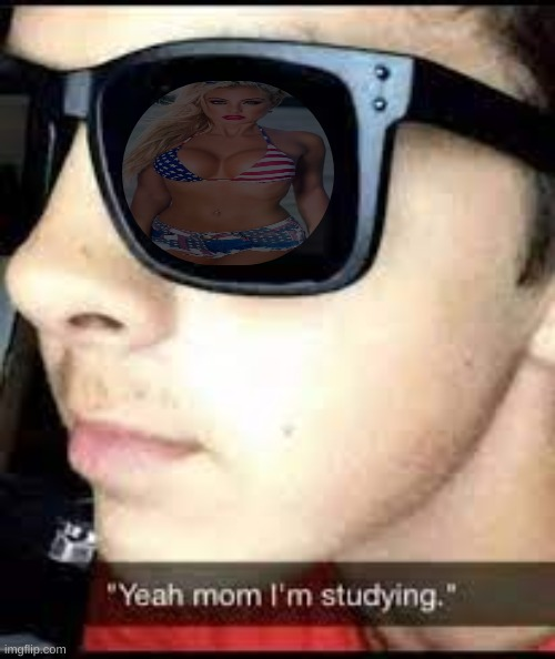 yeah mom im studying Blank Meme Template