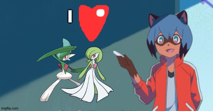 Michiru loves Gallade and Gardevoir as a couple | I | image tagged in michiru chalkboard | made w/ Imgflip meme maker