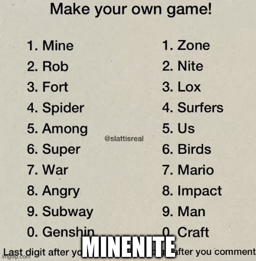 Game-maker | MINENITE | image tagged in game-maker | made w/ Imgflip meme maker