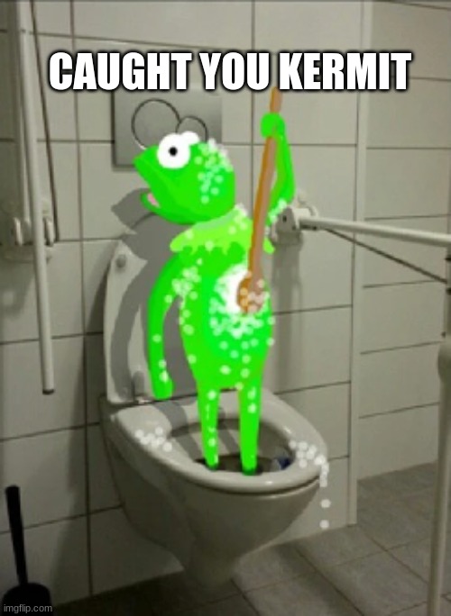 Kermit did what??!! | CAUGHT YOU KERMIT | image tagged in cursed image,cursed,fun | made w/ Imgflip meme maker