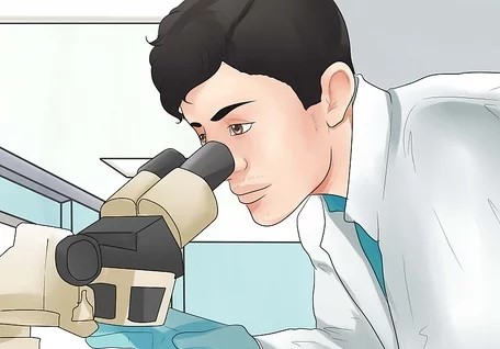 High Quality lab scientist with microscope Blank Meme Template