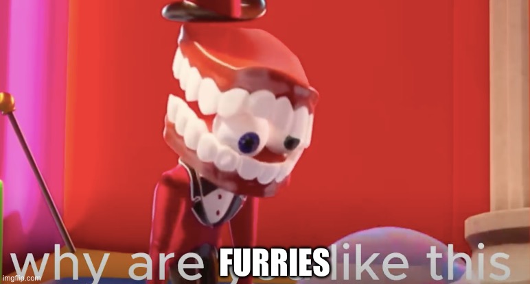 Caine why are you like this | FURRIES | image tagged in caine why are you like this | made w/ Imgflip meme maker