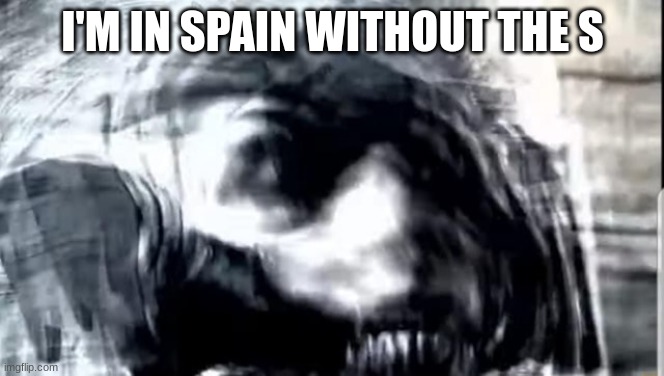 Raiden in pain | I'M IN SPAIN WITHOUT THE S | image tagged in raiden in pain | made w/ Imgflip meme maker