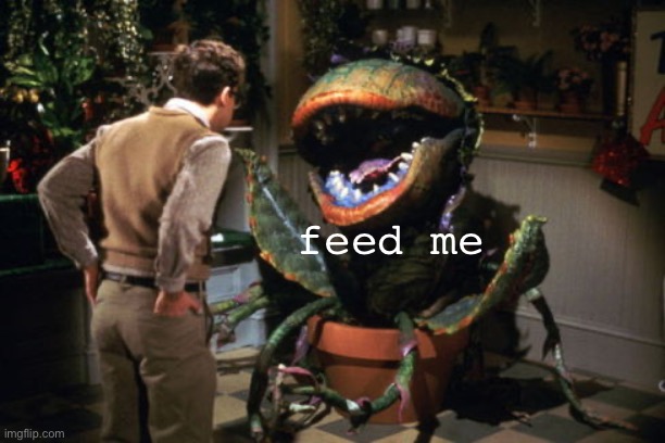 feed me seymour | feed me | image tagged in feed me seymour | made w/ Imgflip meme maker
