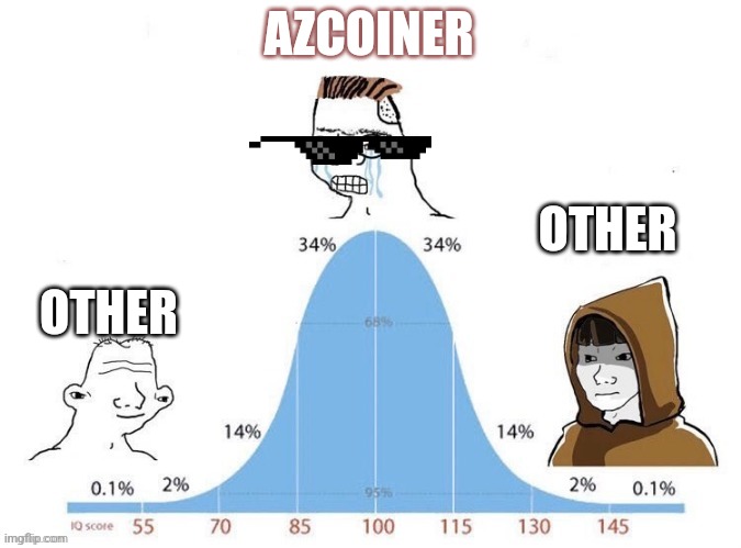 Pohr | AZCOINER; OTHER; OTHER | image tagged in bell curve | made w/ Imgflip meme maker