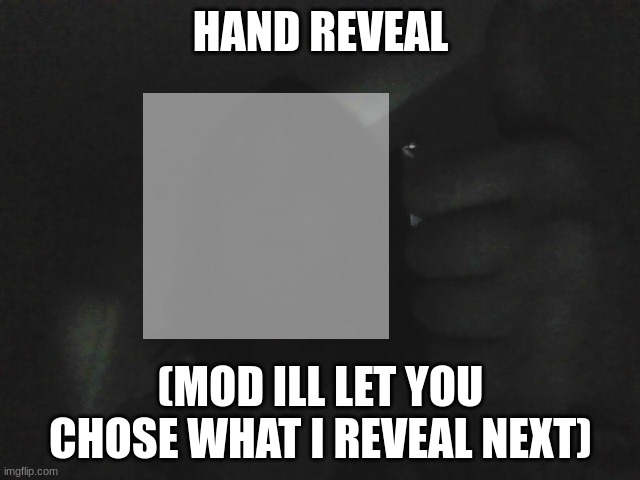 The thing you chose will go into 3 streams mod note: (dew it) | HAND REVEAL; (MOD ILL LET YOU CHOSE WHAT I REVEAL NEXT) | made w/ Imgflip meme maker