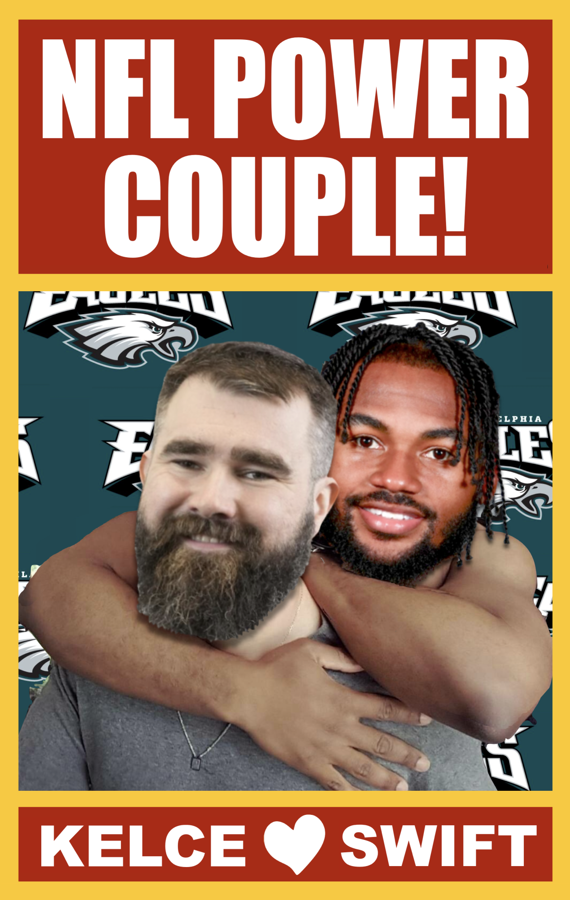 NFL Power Couple Kelce Swift Meme Blank Meme Template
