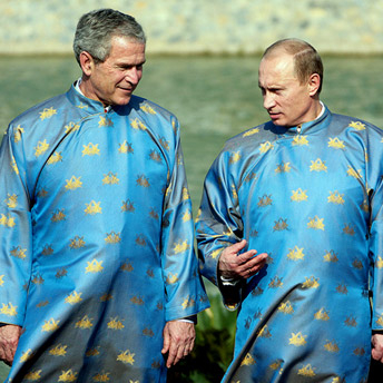High Quality Putin George W. Bush Freemasonry Blank Meme Template