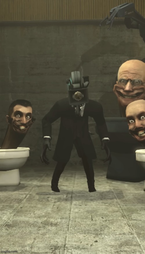 image tagged in skibidi toilets and cameraman staring at you | made w/ Imgflip meme maker