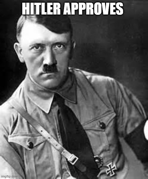 Adolf Hitler | HITLER APPROVES | image tagged in adolf hitler | made w/ Imgflip meme maker