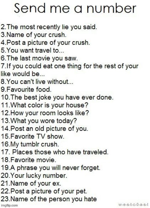 High Quality Send me a number Blank Meme Template