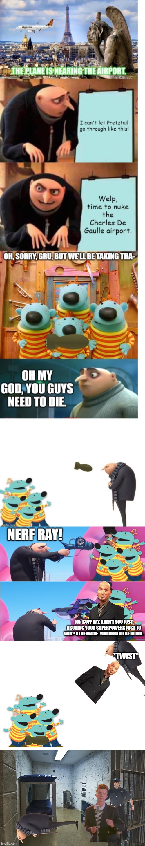 Howie Mandel Trolls Gru | image tagged in team earth,team morshu,team havoc | made w/ Imgflip meme maker