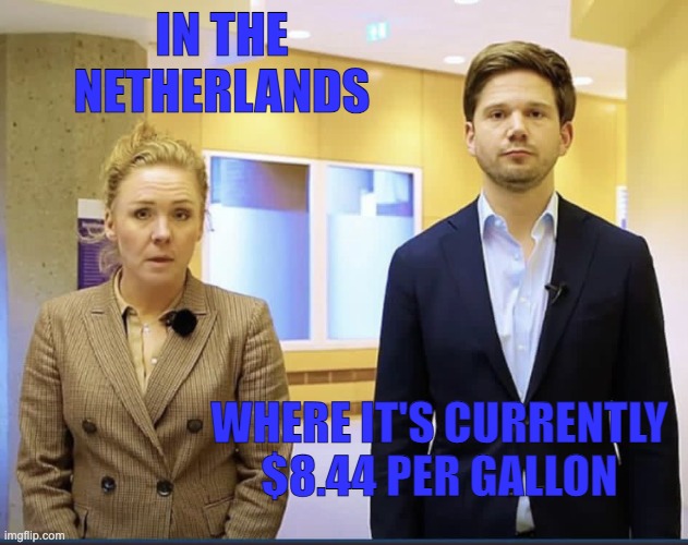 dutch gothic | IN THE NETHERLANDS WHERE IT'S CURRENTLY
$8.44 PER GALLON | image tagged in dutch gothic | made w/ Imgflip meme maker