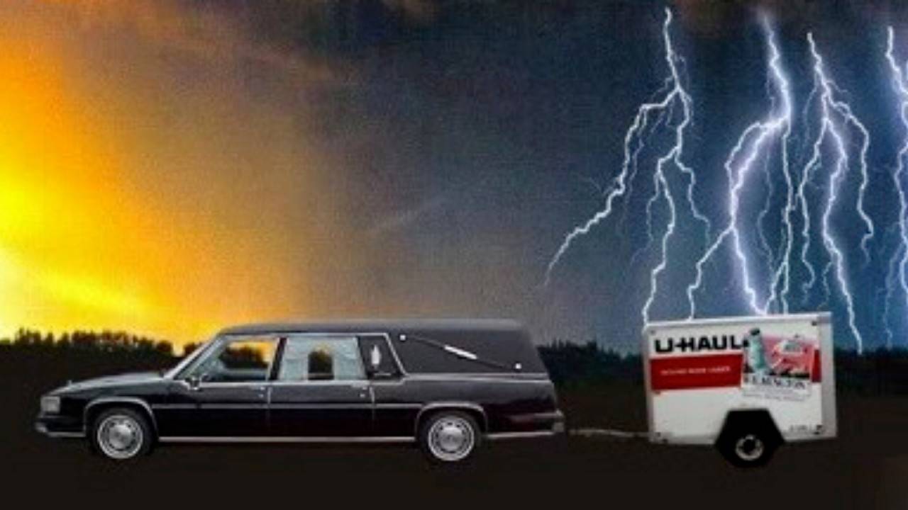 Hearse with u haul Blank Meme Template