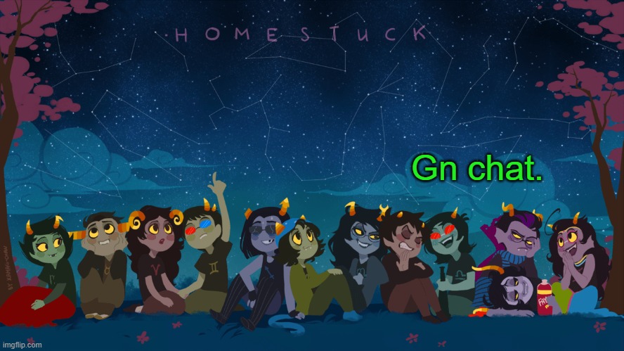 Homestuck Template | Gn chat. | image tagged in homestuck template | made w/ Imgflip meme maker