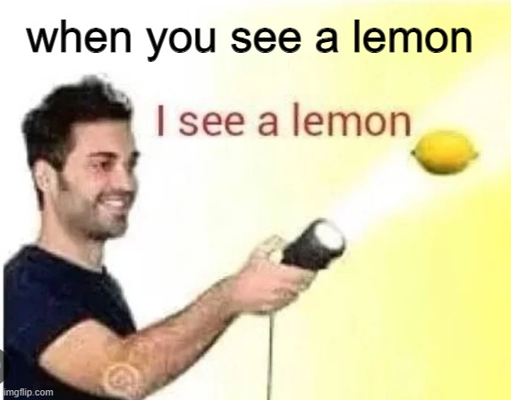 anti meme ( new template ) | when you see a lemon | image tagged in funny,anti meme | made w/ Imgflip meme maker