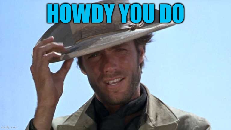 Cowboy Tipping Hat | HOWDY YOU DO | image tagged in cowboy tipping hat | made w/ Imgflip meme maker