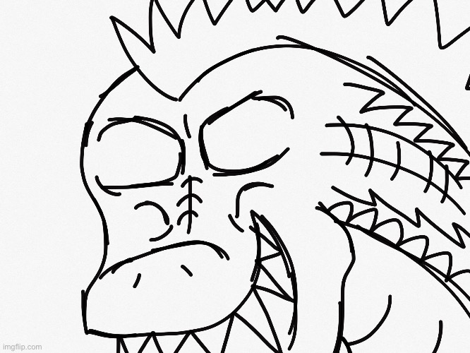 I was bored so i drew Godzilla… so yea… hope you like it | image tagged in godzilla,i was bored | made w/ Imgflip meme maker