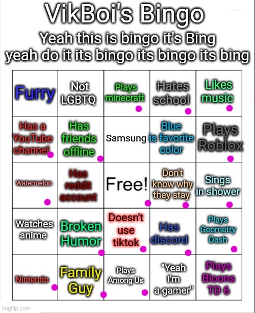 I didn’t get bingo :( | image tagged in viks bingo | made w/ Imgflip meme maker