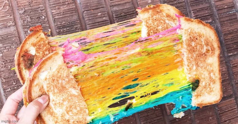 rainbow grilled cheese (huh) | made w/ Imgflip meme maker
