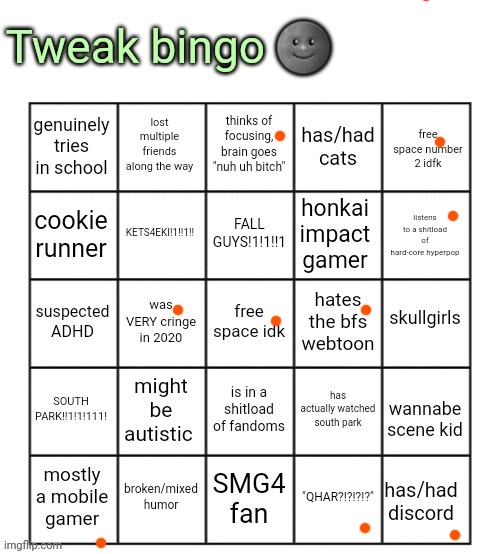 I think I lost | image tagged in tweak bingo 1 111 1 | made w/ Imgflip meme maker