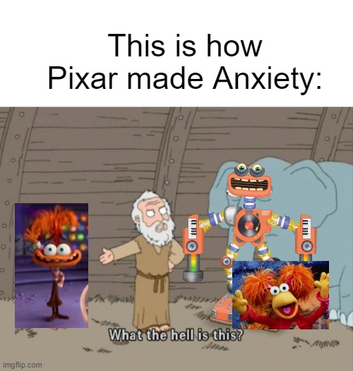 Luxo, how could you? | This is how Pixar made Anxiety: | image tagged in blank white template,what the hell is this,inside out,inside out 2,disney,pixar | made w/ Imgflip meme maker