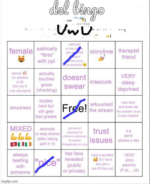 del bingo (real) | image tagged in del bingo real | made w/ Imgflip meme maker