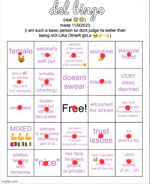 del bingo (real) | image tagged in del bingo real | made w/ Imgflip meme maker