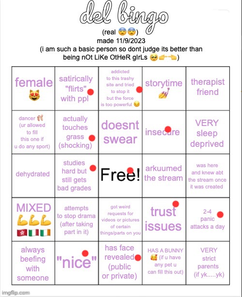 del bingo (real) | image tagged in del bingo real | made w/ Imgflip meme maker