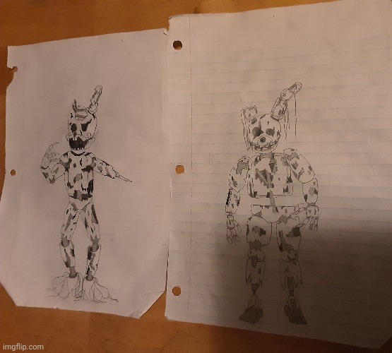 Updated springtrap + scraptrap | made w/ Imgflip meme maker