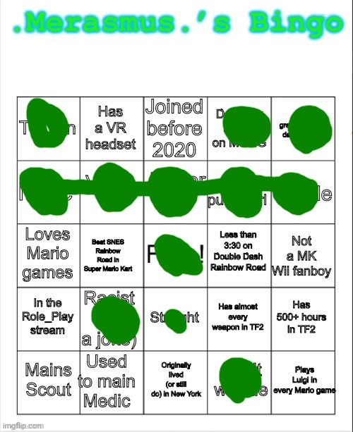 .Merasmus.’s Bingo | image tagged in merasmus s bingo | made w/ Imgflip meme maker