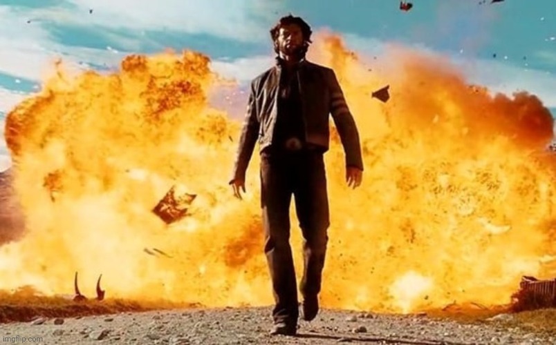 Guy Walking Away From Explosion | image tagged in guy walking away from explosion | made w/ Imgflip meme maker