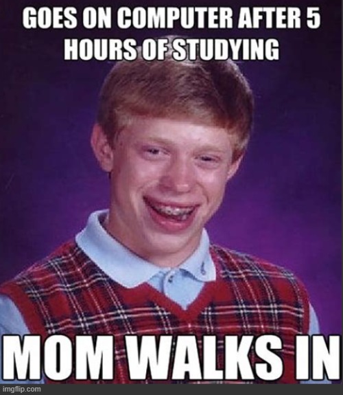 im busted | image tagged in bad luck brian,funny,mom,computer,lol,skull | made w/ Imgflip meme maker