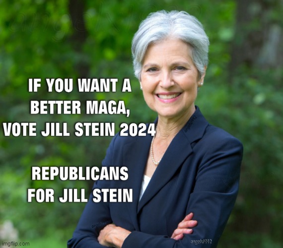 republicans for jill stein 2024 | image tagged in jill stein,maga,republicans,vote,presidential candidates,republican | made w/ Imgflip meme maker