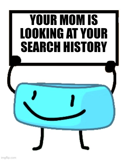 Bracelety Sign | YOUR MOM IS LOOKING AT YOUR SEARCH HISTORY | image tagged in bracelety sign | made w/ Imgflip meme maker