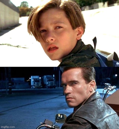Terminator 2 John Connor Blank Meme Template