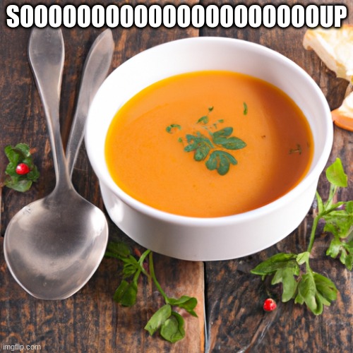 soup | SOOOOOOOOOOOOOOOOOOOOOUP | image tagged in soup | made w/ Imgflip meme maker