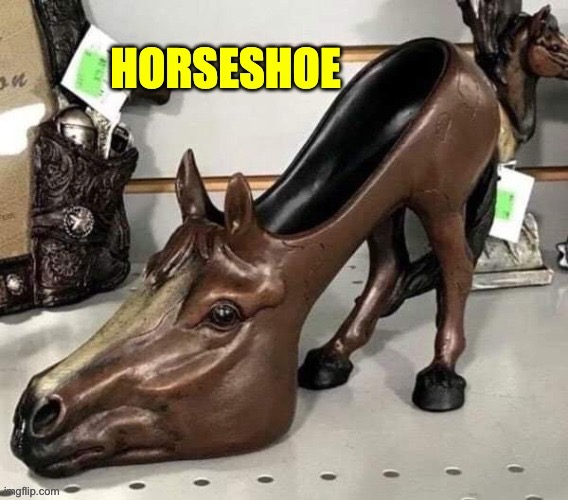 Horseshoe | image tagged in bad pun | made w/ Imgflip meme maker