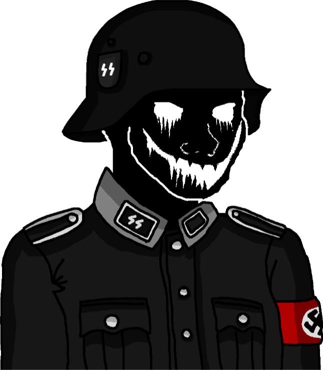 High Quality Wojak Anti-Fandom Waffen-SS Soldier Monster Blank Meme Template