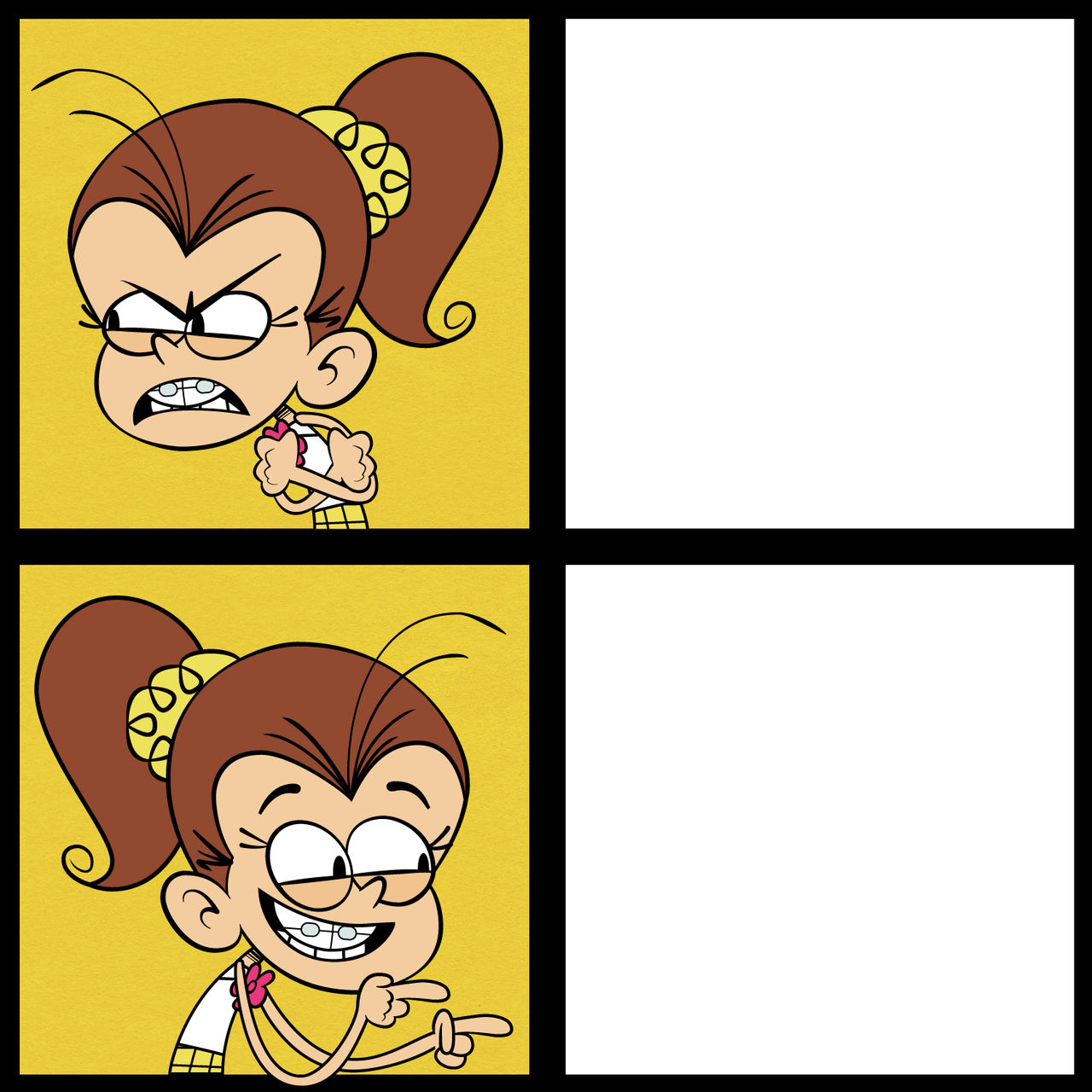 High Quality Luan Loud Like/Dislike Blank Meme Template