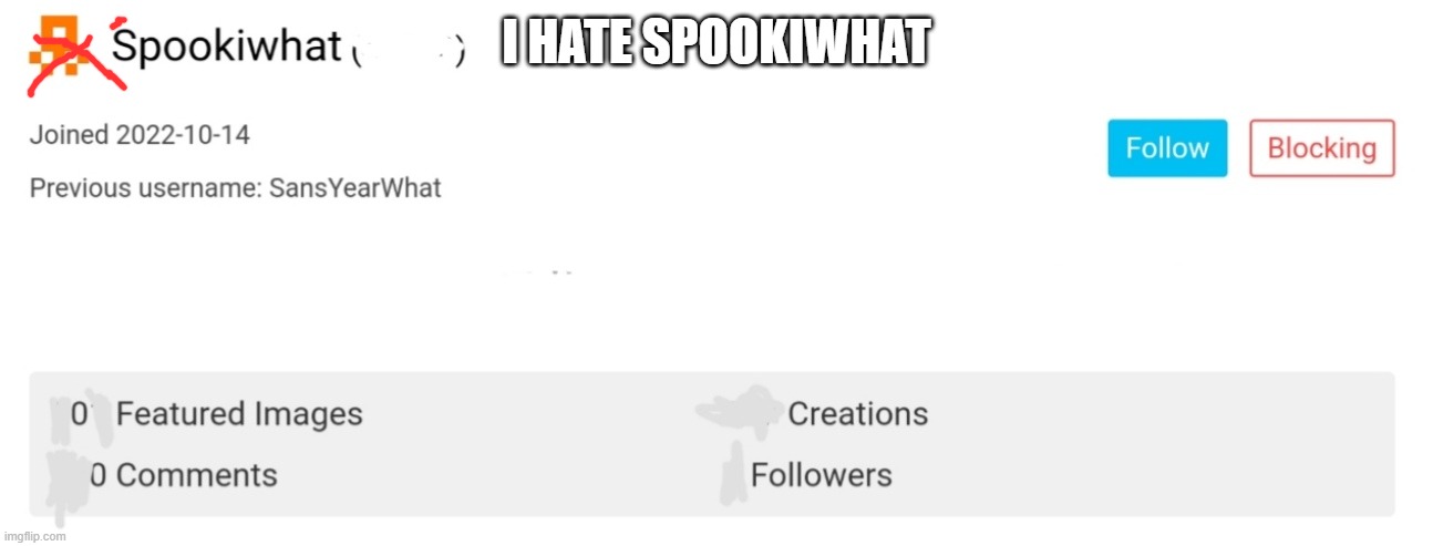 UGLY S¨POOKIWHAT | I HATE SPOOKIWHAT | image tagged in i hate spookiwhat | made w/ Imgflip meme maker