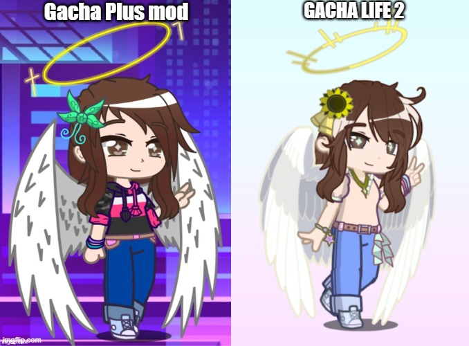 New gacha game, new Spirit design (which looks better?) | Gacha Plus mod; GACHA LIFE 2 | image tagged in gacha,oc | made w/ Imgflip meme maker