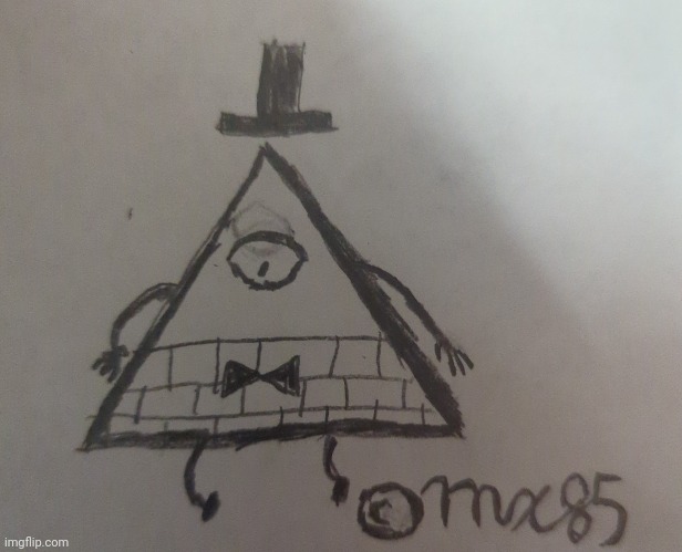 Bill Cipher, again | image tagged in bill cipher,gravity falls,drawing | made w/ Imgflip meme maker
