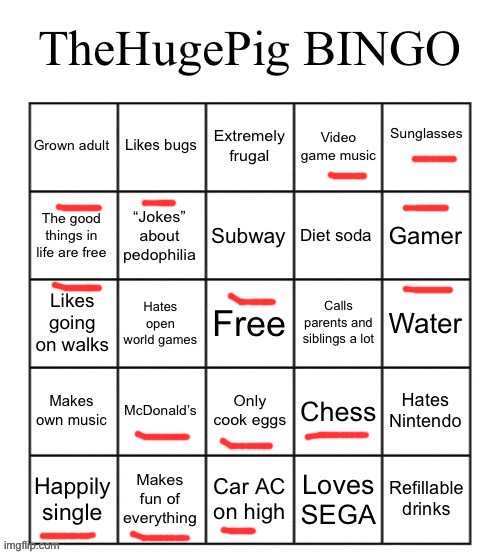 Nice | image tagged in thehugepig bingo | made w/ Imgflip meme maker