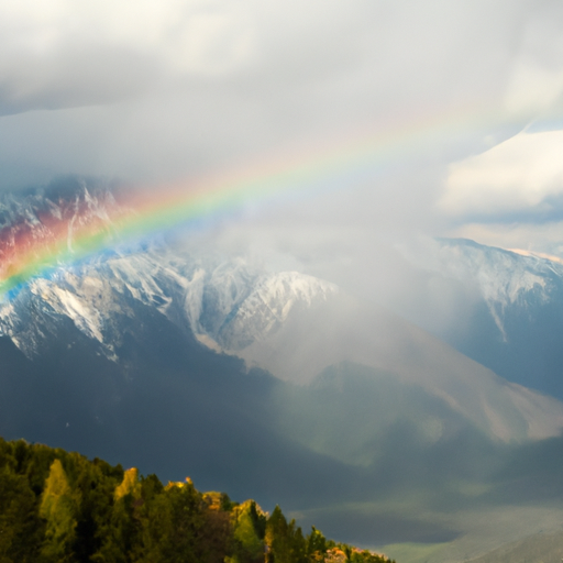 High Quality Rainbow in the mountain's Blank Meme Template