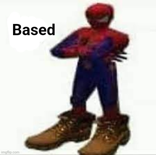No spiderman | Based | image tagged in no spiderman | made w/ Imgflip meme maker