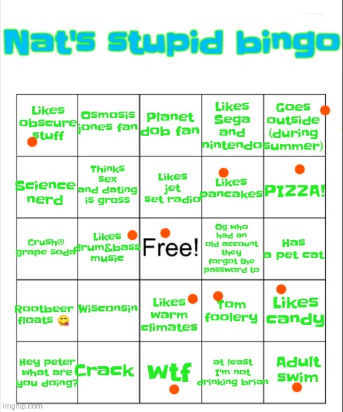 Needta get a cat | image tagged in nat's stupid bingo | made w/ Imgflip meme maker