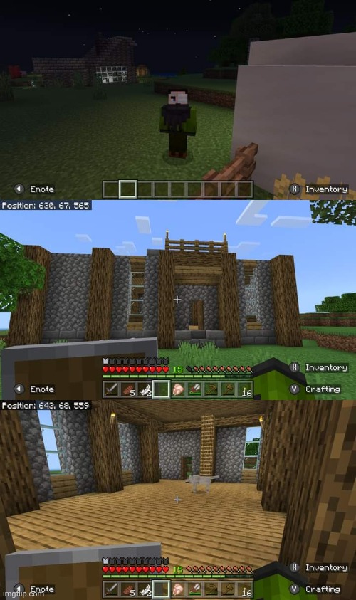 I made a house in Survival | image tagged in minecraft,gaming,nintendo switch,screenshot | made w/ Imgflip meme maker